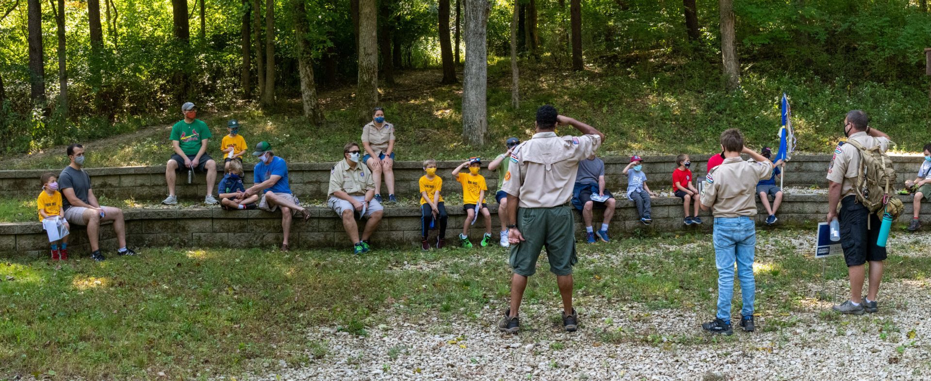Scouts at a camp
