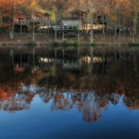 Cabins at the lake photo