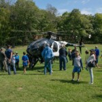 scouts exploring police helicopter photo