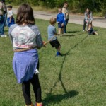 scouts playing tug of war photo