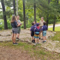 scouts at flag ceremony photo