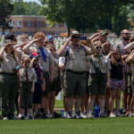 Scout salute at memorial day good turn