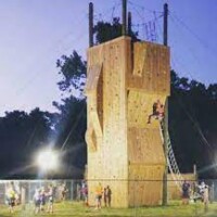 Scouts enjoy the challenge of climbing the tower at Beaumont at night, with lighting available Beaumont Tower Night Climbing