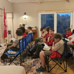 Scouts read sacred texts