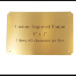 custom engraved plaque 6x4 inches